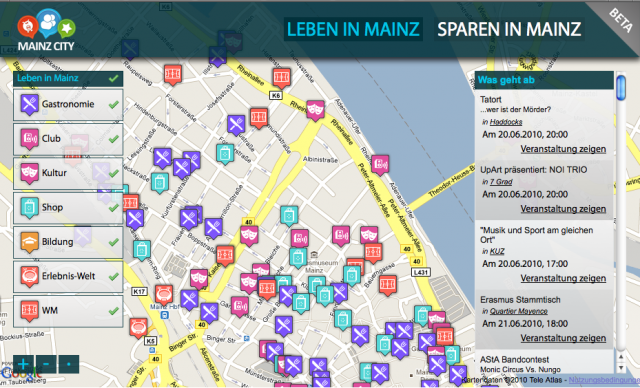 Mainz City - Party Weggehen Kultur Shoppen WM Essen Bildung Stadtportal